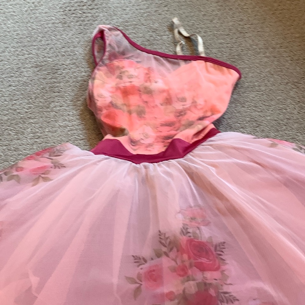 Beautiful Rose-detailed Curtain Call Dance Costume